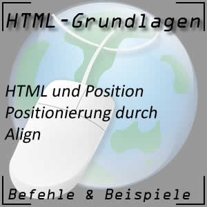 mit html und align positionieren