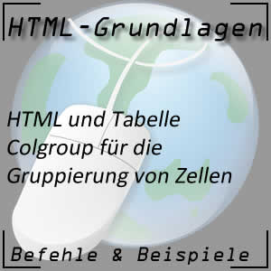 HTML-Tabelle mit colgroup