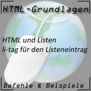 Listeneintrag in HTML