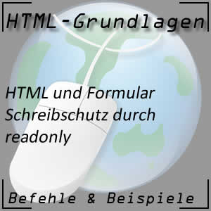 Schreibschutz im Formular