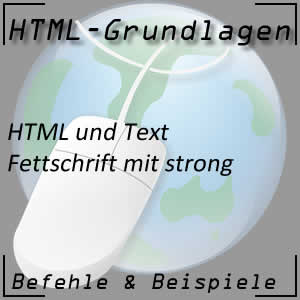 Fettschrift mit HTML und strong