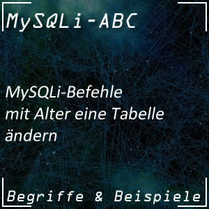 MySQLi Tabelle ändern
