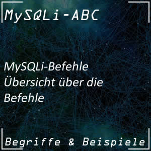 Befehle in MySQLi