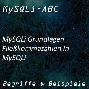 Fließkommazahlen in MySQLi