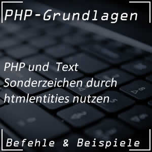 HTML-Zeichen mit htmlentities